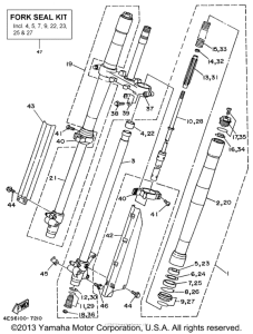YZ80L Передняя вилка