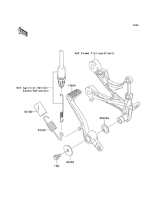 ZX600 Педаль тормоза