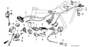 XR250R Wire harness /  ignition coil / c.d.i. unit
