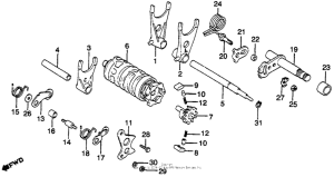 CR125R Вилка переключения передач