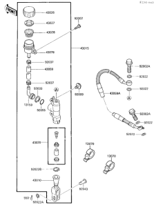 KX500 Задний тормозной цилиндр