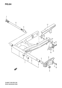 DL650 (ABS) Маятник задний