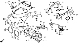 RVF750 Верхний обтекатель