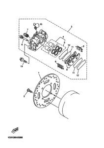 YP250R Задний суппорт
