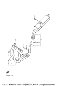 YZF600RRC Выхлопная система