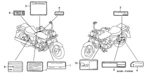 VT125 Лейбл предостережения