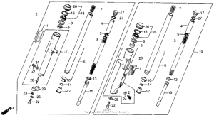 CMX450 Передняя вилка