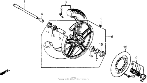 VF500C Переднее колесо