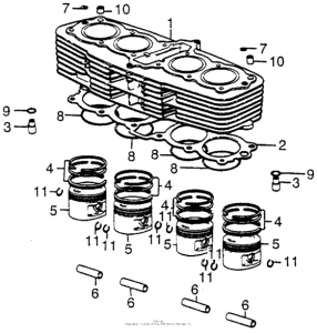 CB550 Cylinder + piston