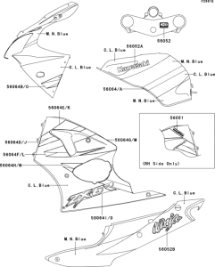 ZX600 Decals(blue / blue)(cn)(zx600-j2)
