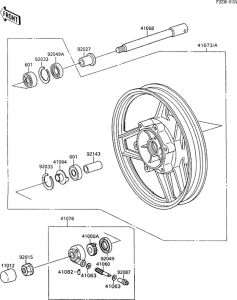 ZX600 Переднее колесо