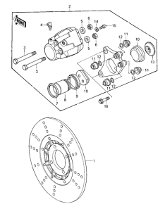 KZ550 Передний суппорт