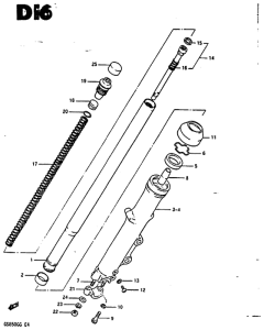 GS850 Вилка передней оси