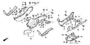 NSS250EX Floor panel / center cover