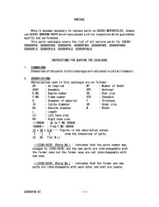 GSX650F Catalog preface