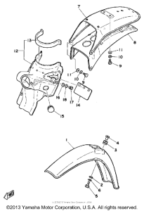 DT125H Front fender-rear fender