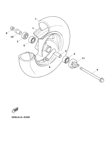 XC125FI Переднее колесо