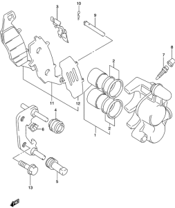 GS500 Передний суппорт