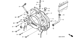 NSR50S Крышка картера правая