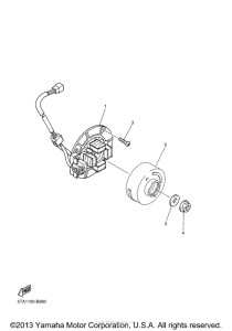 YZ250FZL Генератор