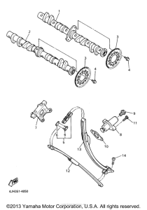 YZF600RS Цепь механизма газораспределения