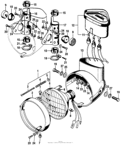 SL90 Headlight (stanley) + speedometer
