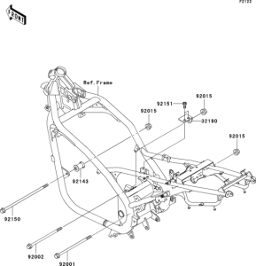 ER500 Крепление двигателя