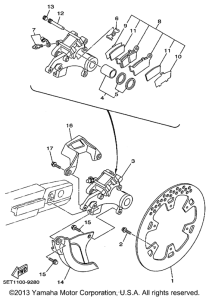 YZ400FL Задний суппорт
