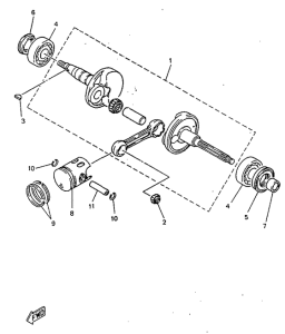 YN50R Коленчатый вал и поршни