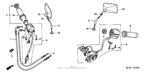 VTX1800R Рулевые переключатели