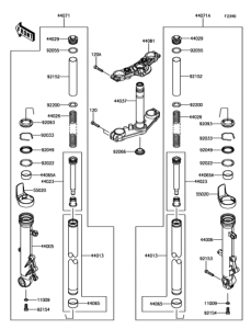 ER650 フロントフォーク