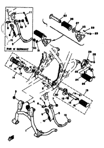 XS500 Stand. footrest