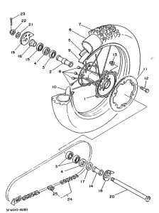 DT200R Переднее колесо