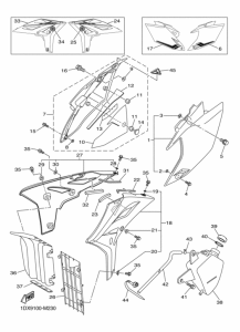 WR450F Боковая крышка