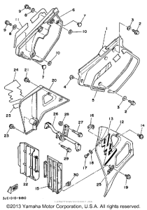 YZ250W Боковые обтекатели