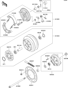 EL250 Задняя ступица колеса