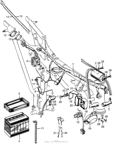 CL175 Cl175 wire harness + battery
