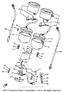 XS400SH Speedometer tachometer