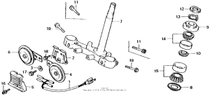 CB750 Steering stem + horn