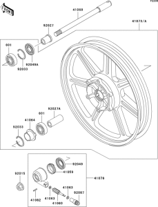 EN500 Переднее колесо
