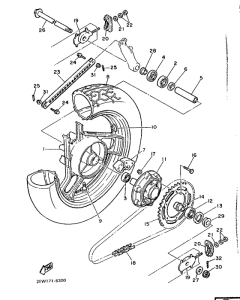 FZ600 Переднее колесо