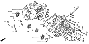 CRM125R Картер двигателя