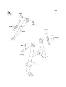 BJ250 Подножка