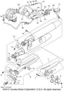 XVS1100N Выхлопная система