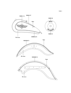 VN800 Decals(bronze / red)(vn800-b4)