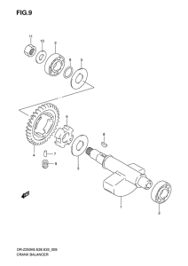 DR-Z250 Балансир кривошипа