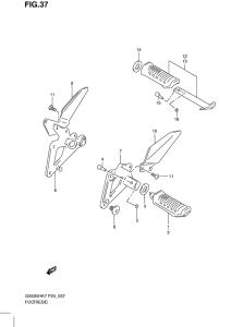 GS500 Подножки
