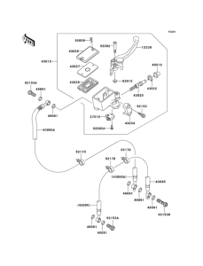 ER650 Передний тормозной цилиндр