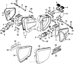  Air cleaner + air cleaner cover