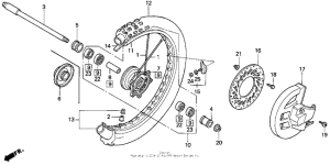 CR500R Переднее колесо